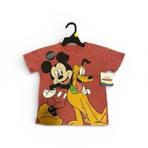 Disney Kids T-Shirt with Mickey and Pluto - Red - Size: 3T - NWT
